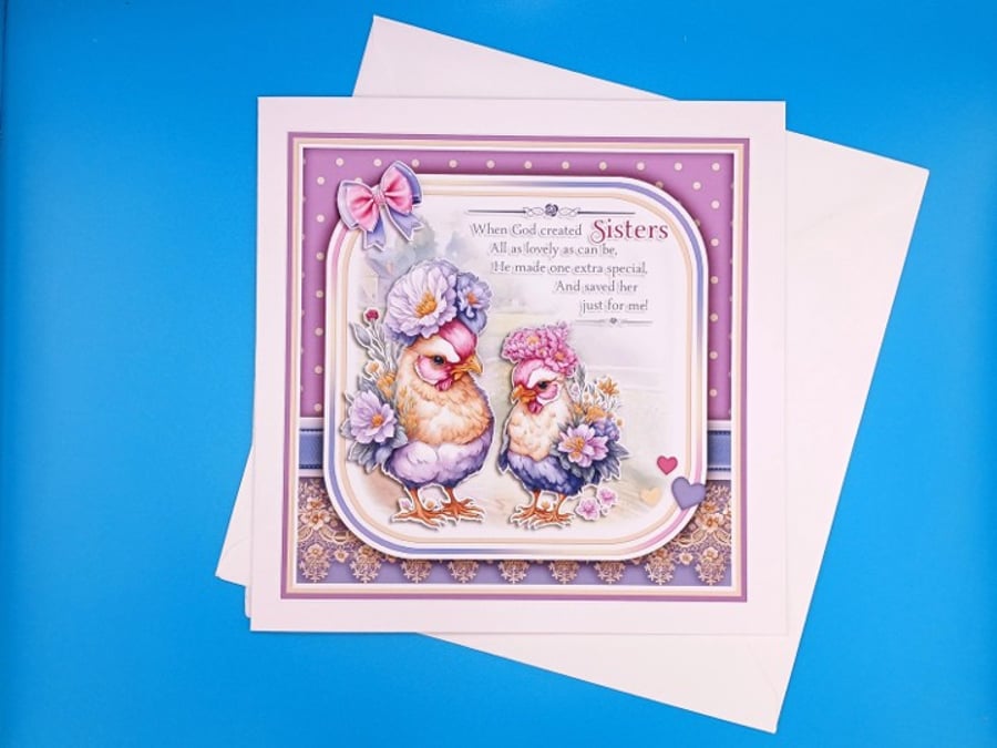 Summer Seconds, Sister Birthday Card, Large, Decoupage