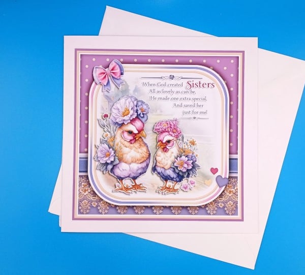 Summer Seconds, Sister Birthday Card, Large, Decoupage