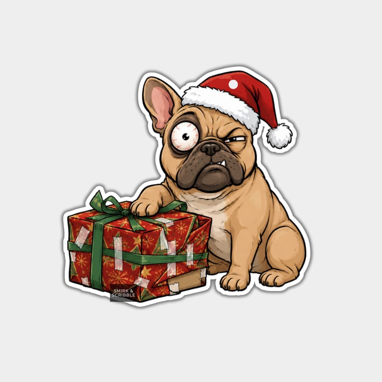 Unique Funny Christmas Gift Tags For Adults, 6pk - Silly Dog & Present
