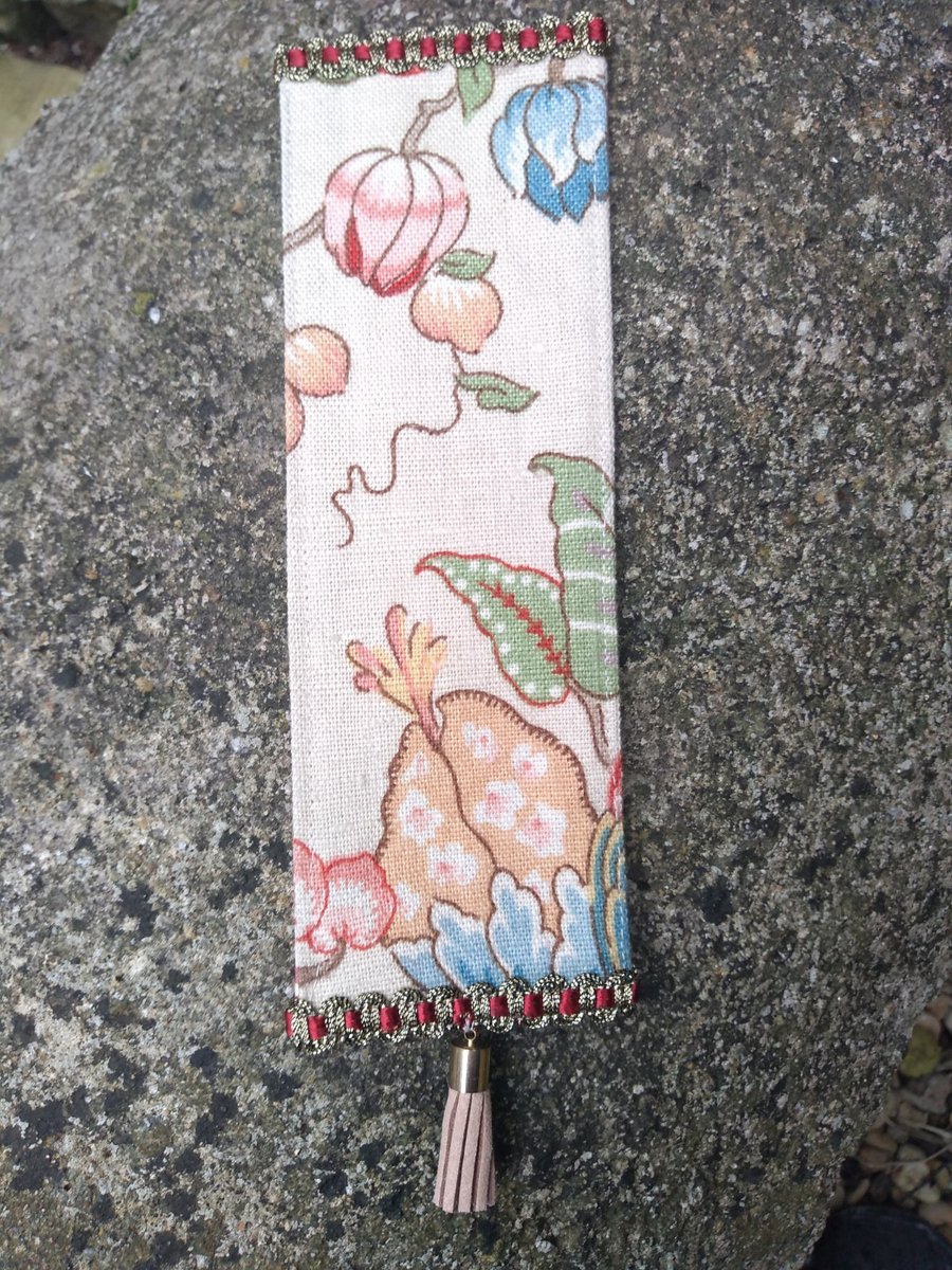 A Double-sided Vintage Fabric Bookmark