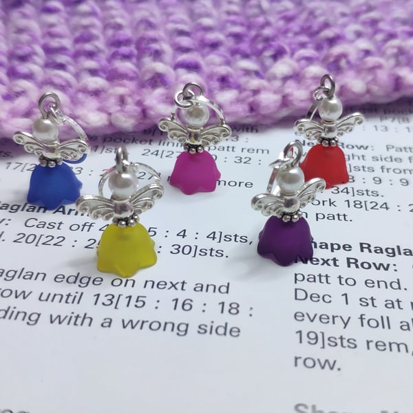 Angel stitch markers for knitting