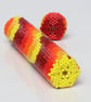 Long Beaded Wooden Needlecase in Flames Bargello Pattern - Image 6