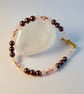 Rose Quartz & Pearl Bracelet - Anniversary, Birthday, Bridesmaid, Handmade Gift. - Image 1