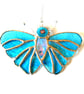 Turquoise Butterfly Suncatcher Stained Glass Handmade  - Image 3
