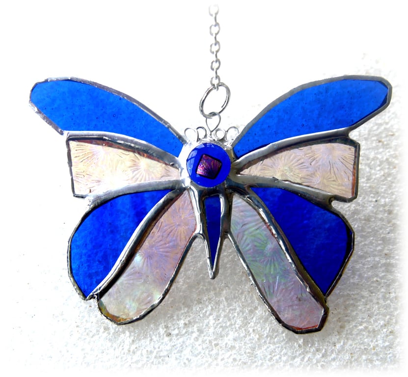 Birthstone Butterfly Suncatcher Stained Glass Sapphire September