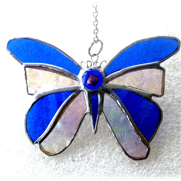 Birthstone Butterfly Suncatcher Stained Glass Sapphire September