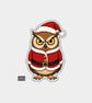 Unique Funny Christmas Sticker Xmas Decal For Adults - Santa Owl