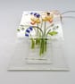 Spring floral illuminated panel, everlasting bouquet, glass art.  - Image 6