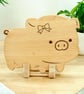 Handmade Pig Chopping Board: Penny, Solid Beech - UK Hand Made