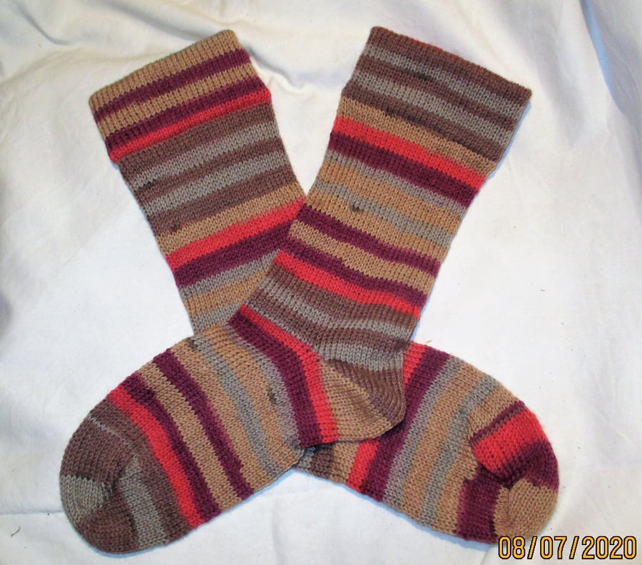 Handmade Wool Socks SIZE: 4-6 UK, 6-8 US, 36-38 EURO