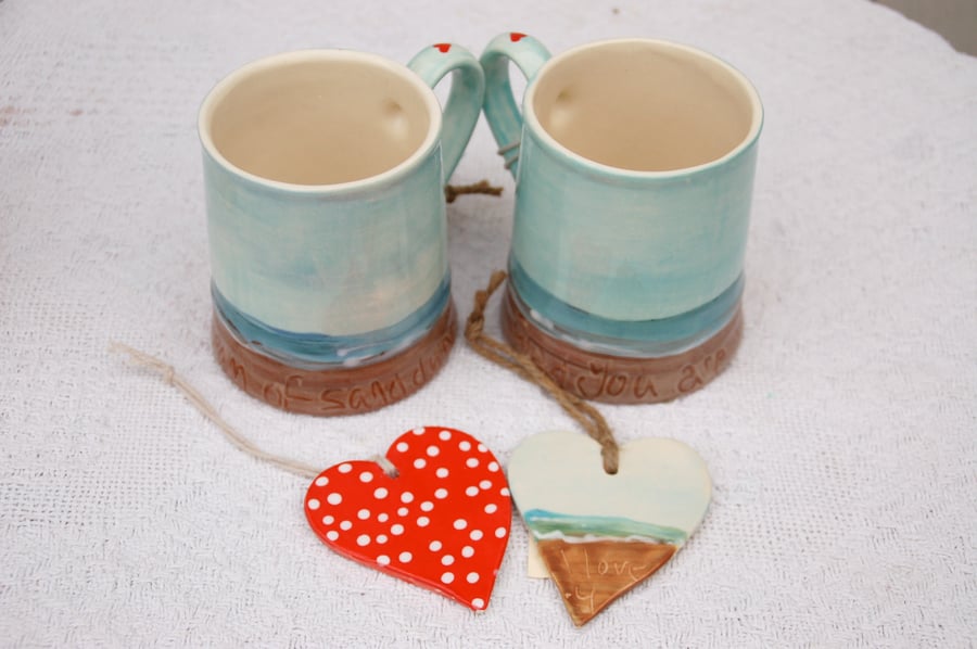 valentine beach mugs