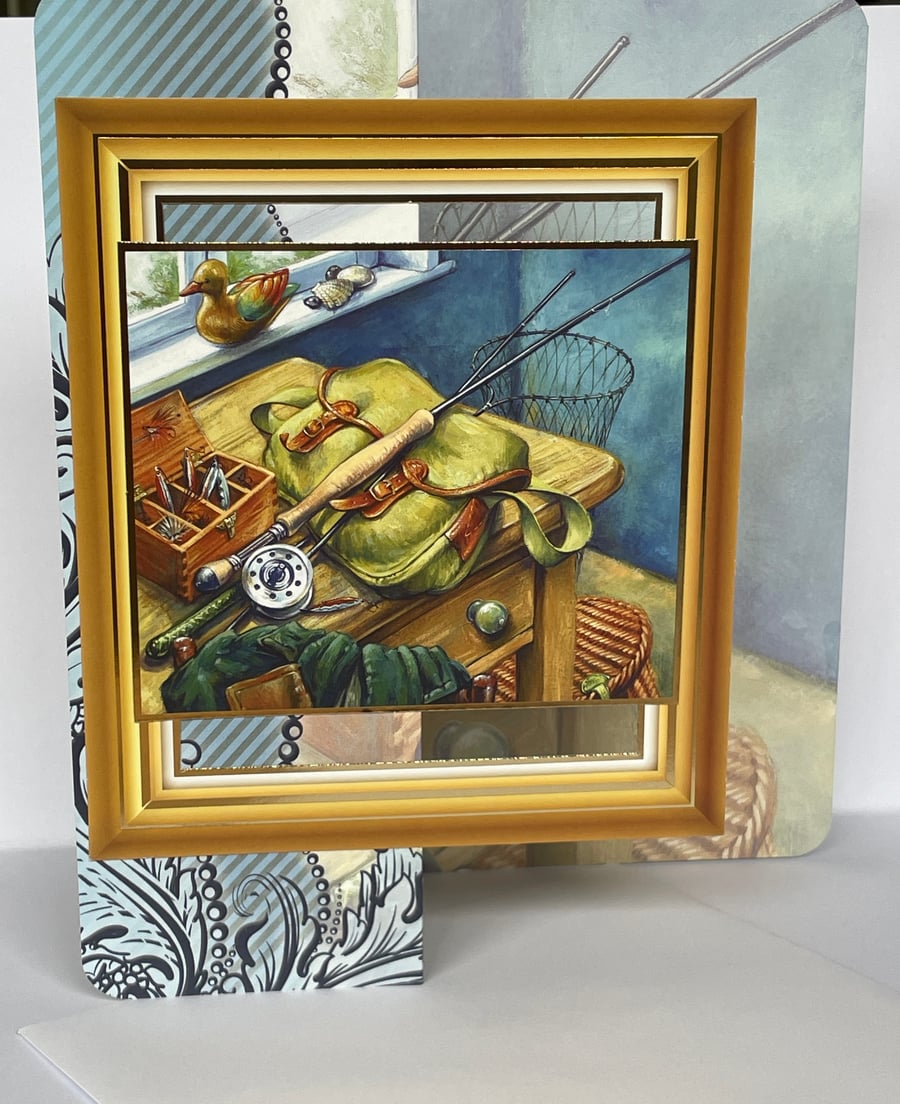 All the fishing equipment you need Father's Day card