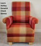 Laura Ashley Keswick Burnt Sienna Armchair Adult Chair Orange Check Tartan Small - Image 2