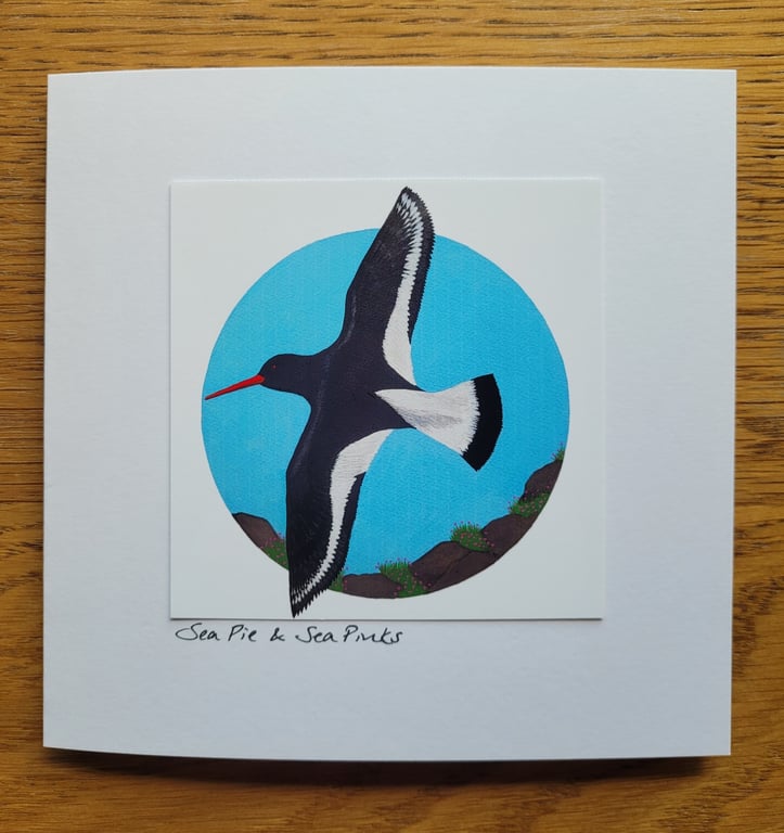 Sea Pie & Sea Pinks Handmade Greetings Card