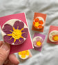 Handmade Ceramic Primrose brooch, Hand Made Pottery Badge - Image 5