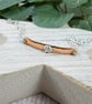 Sterling Silver & Copper Bar Bracelet. With Flower, Adjustable fit up to 21cms - Image 1