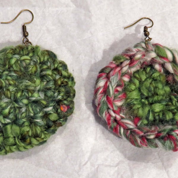 Unique Boho Green Earrings