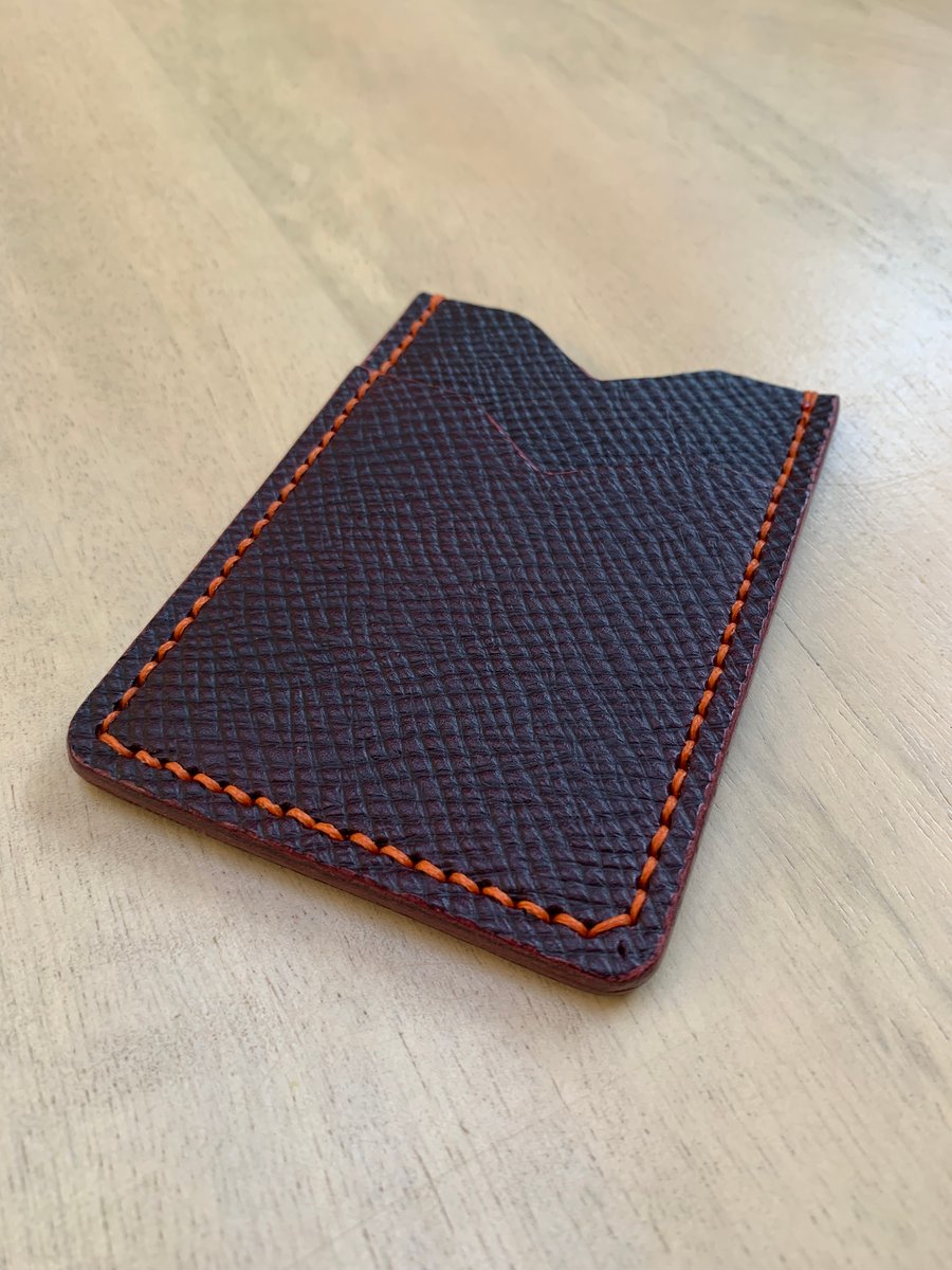 Handmade leather card wallet
