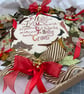 Christmas Wreath Decoration Home Display. Holly and the Ivy in Tweeds & Cotton. - Image 10