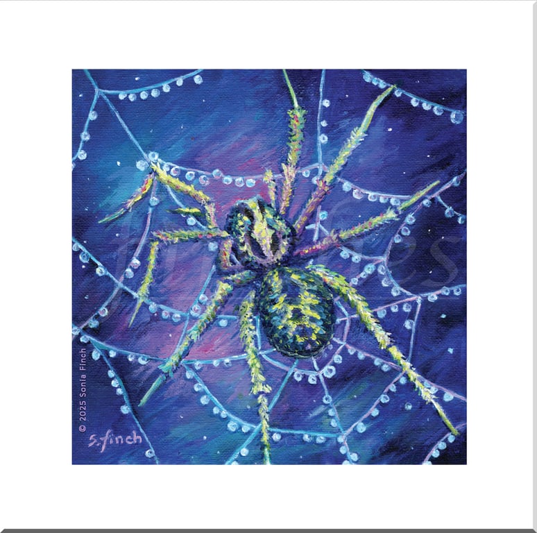 Spirit of Spider - Blank Greeting Card with nature spirit totem message