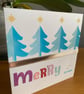Set of 5 Handmade Christmas Cards "Merry and Bright" Collection - Image 7