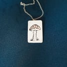 Sterling Silver and copper Fairy Toadstool Pendant