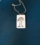 Sterling Silver and copper Fairy Toadstool Pendant
