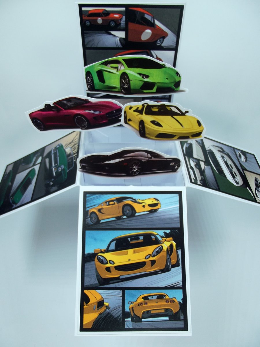 Mens Birthday Card With Cars