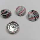 Black and White Covered Buttons