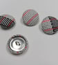 Black and White Covered Buttons - Image 1