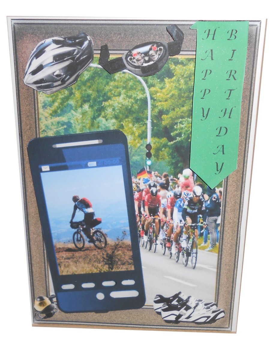 Cycling Phone Card 3D
