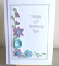 Personalised quilled 65th birthday card, handmade, any age, any name - Image 9