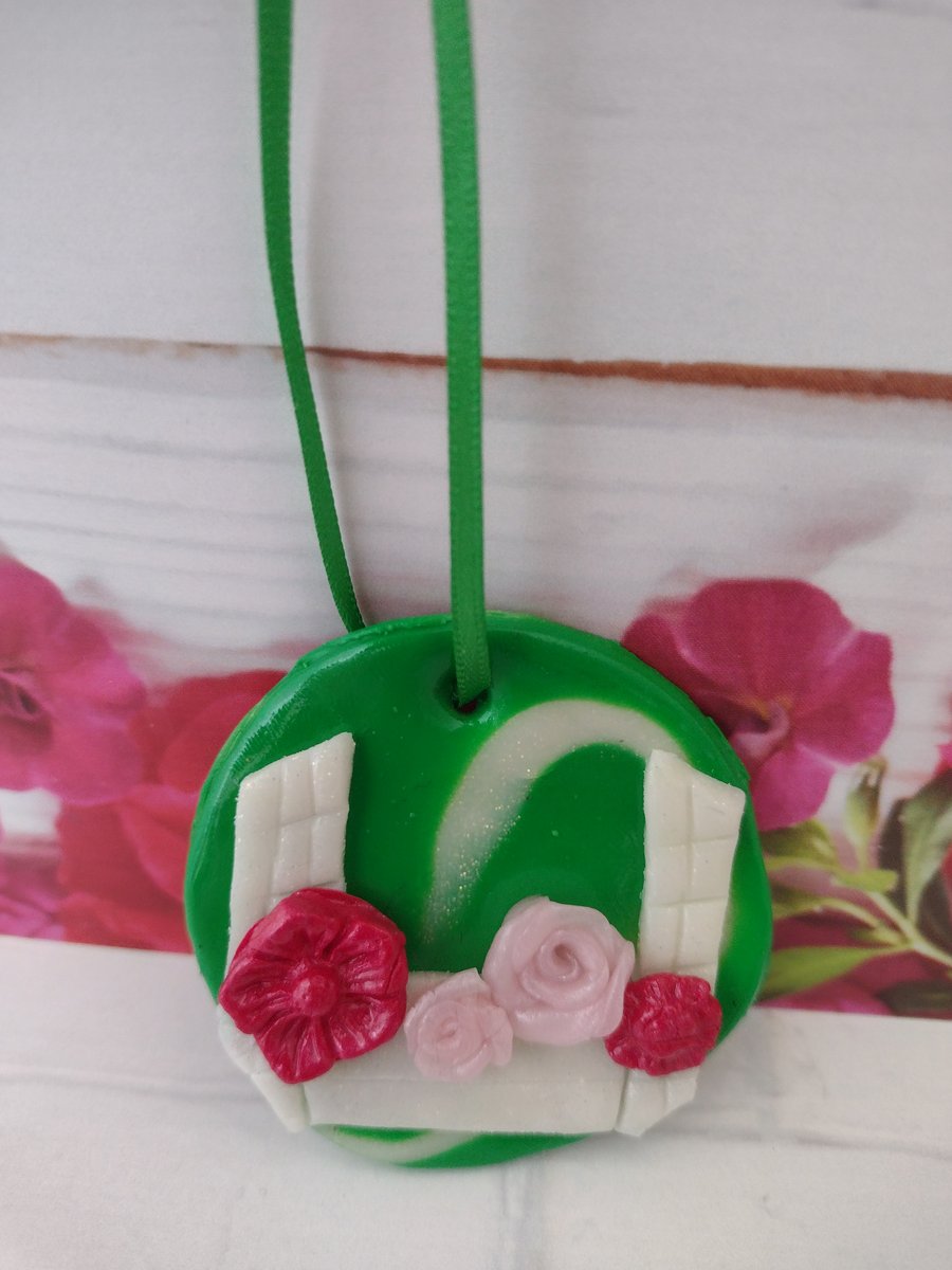 Flower Basket Decoration, Flowers Hanging Decoration.