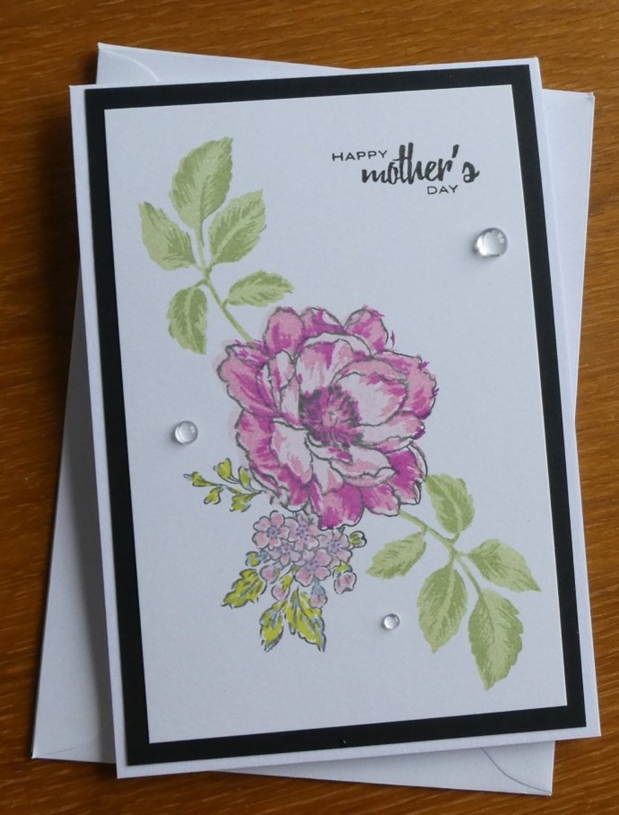 Floral Mother's Day Card - Pink