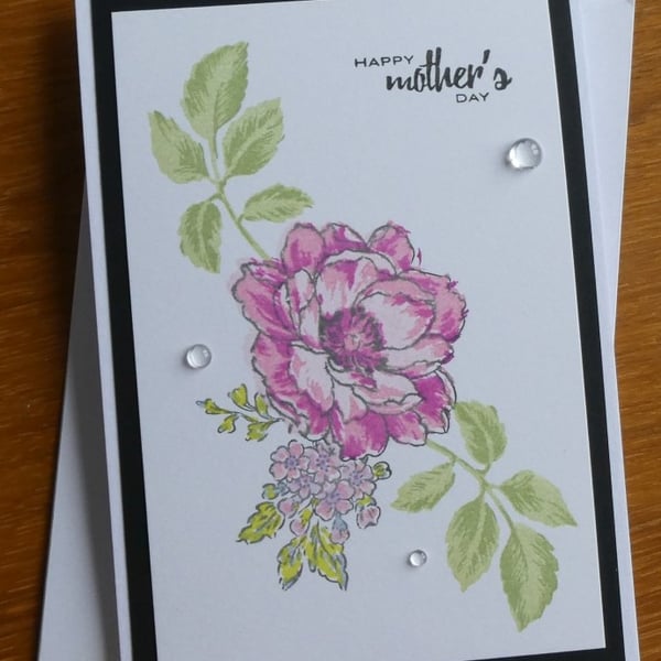 Floral Mother's Day Card - Pink