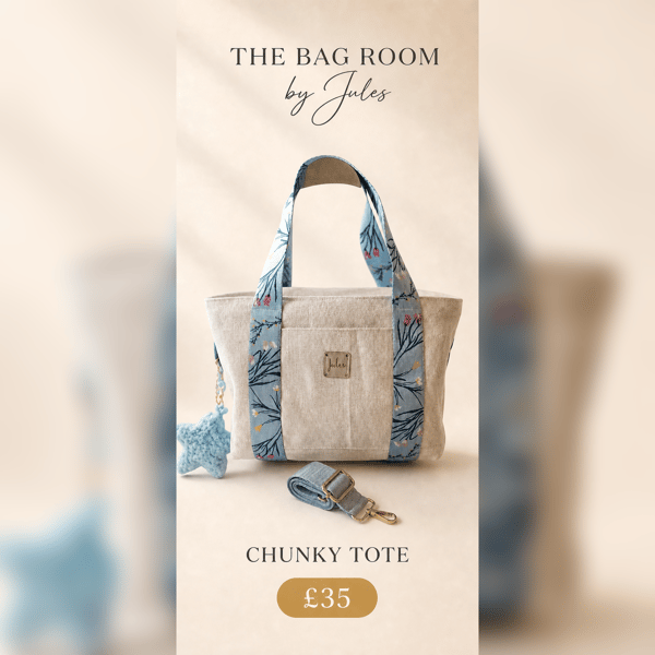 Cream Chunky Tote Bag