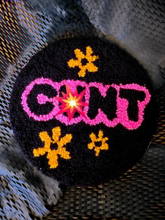 Versatile Punch Needle Large Swear Word Mug Rug Mouse Mat 