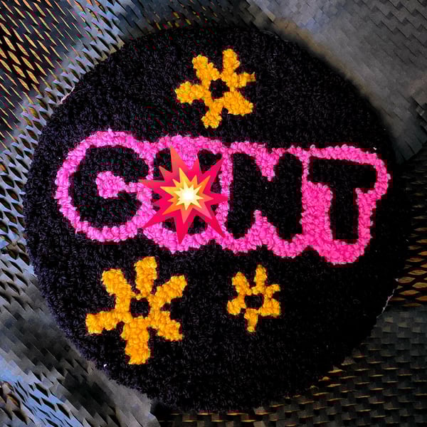 Versatile Punch Needle Large Swear Word Mug Rug Mouse Mat 