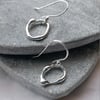 Hoop Earrings Argentium Silver Earrings Not Quite Round