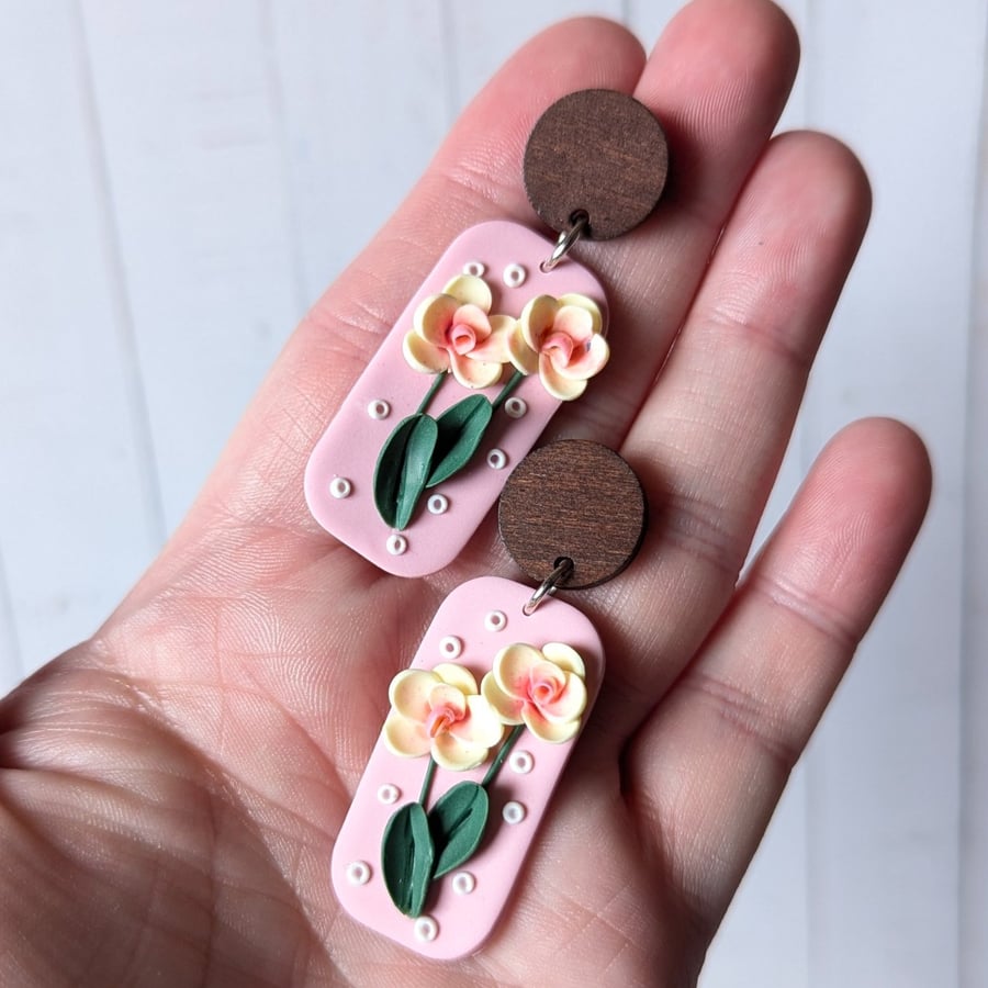 Orchid earrings 