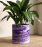  Extra Large Purple Marbled Plant Pot - Violet and Lilac Unique Planter - Image 6