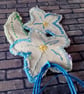 Embroidered Flower Necklace - Two Flowers - Image 5