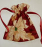 Christmas gift bag pretty poinsettia - Image 1