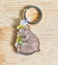 Bear and acorn acrylic keyring  - Image 1