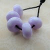 handmade lampwork purple spots glass beads