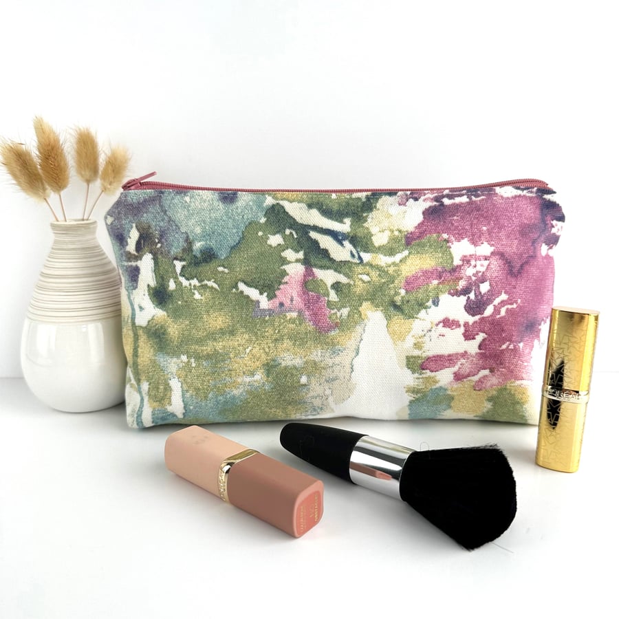 Make up Bag, Cosmetic Bag with Abstract Pattern