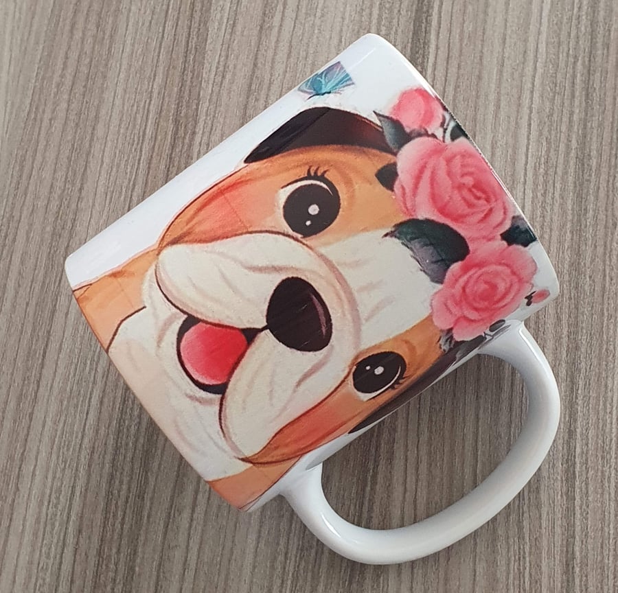 I love pups - double sided dog image mug
