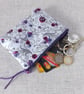 Large coin purse, pouch, floral. - Image 8