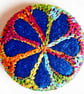 Buttons 1 inch button Hand Dyed Silks and Cottons Free Machine Embroidery Button