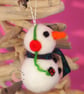 Handfelted Snowman Christmas Decoration  - Image 3